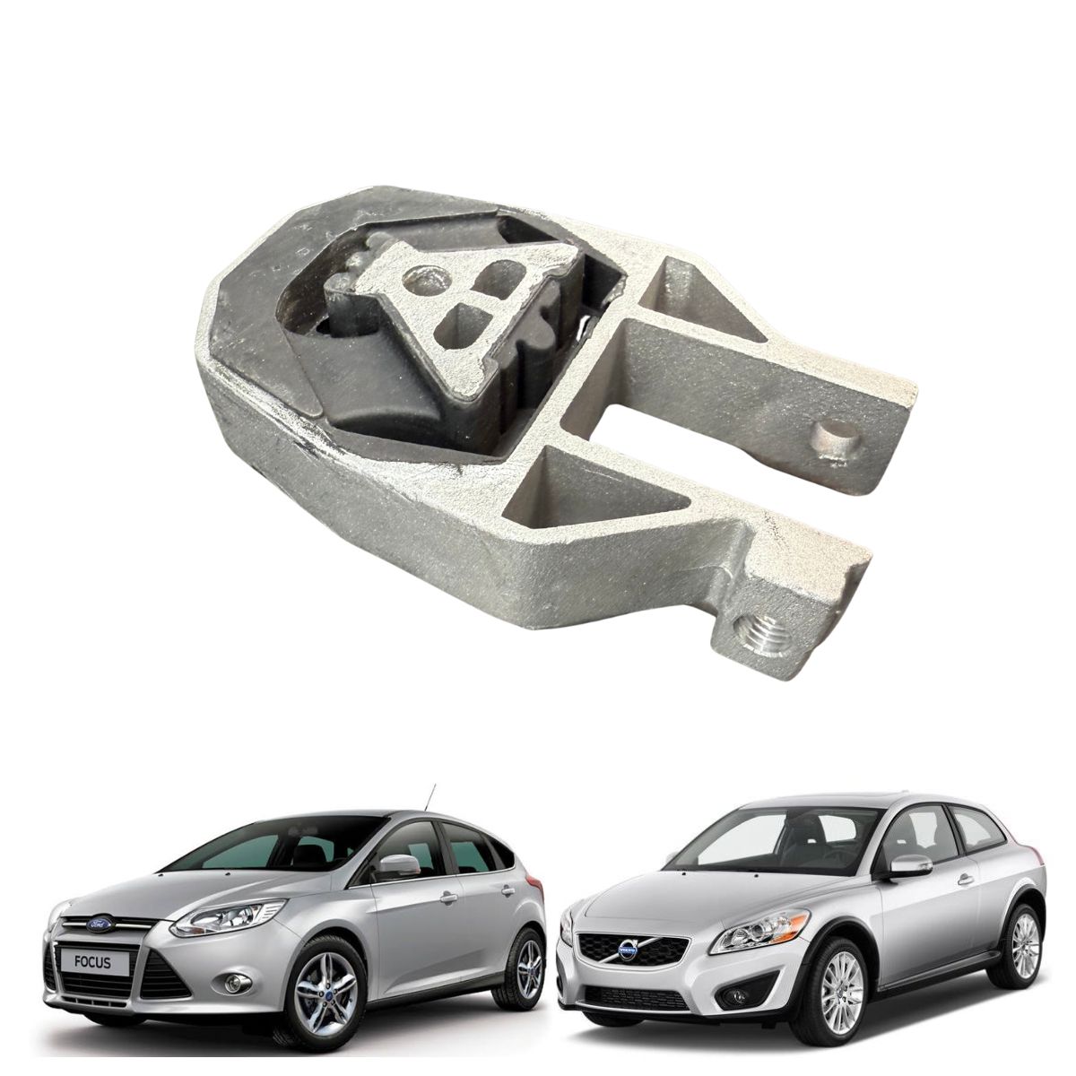 Coxim Câmbio Inferior – Ford Focus 2009 a 2019 / Volvo C30 C70 S40 V40 V50