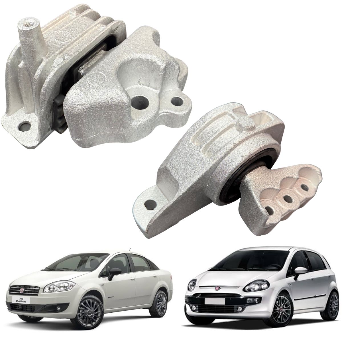 Kit Coxim Direito e Esquerdo do Motor – Fiat Punto / Línea E.TorQ 1.6 / 1.8 (2011 a 2017)