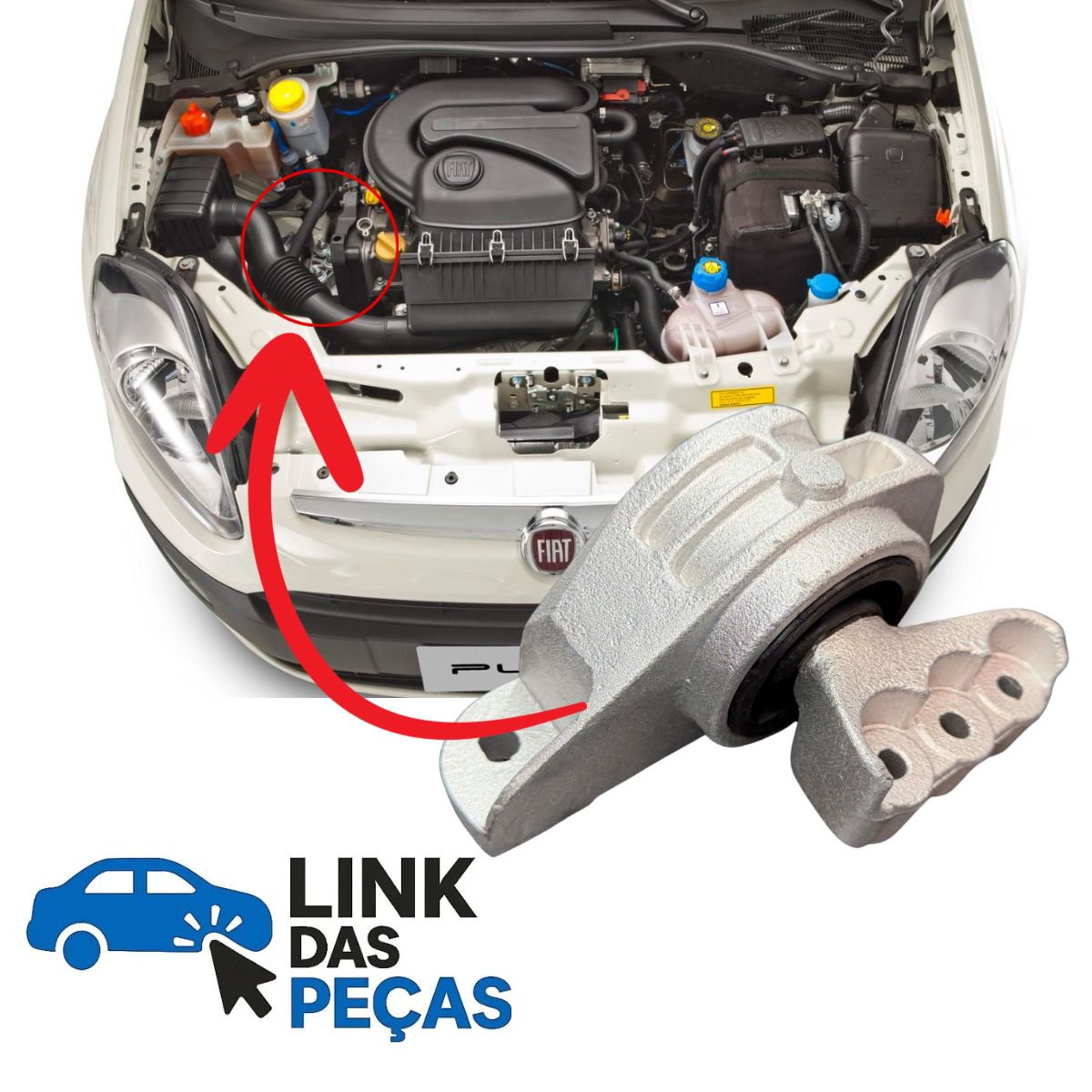 Coxim Motor Direito Punto 1.6/1.8 16v - Línea 1.6/1.8 E.torq