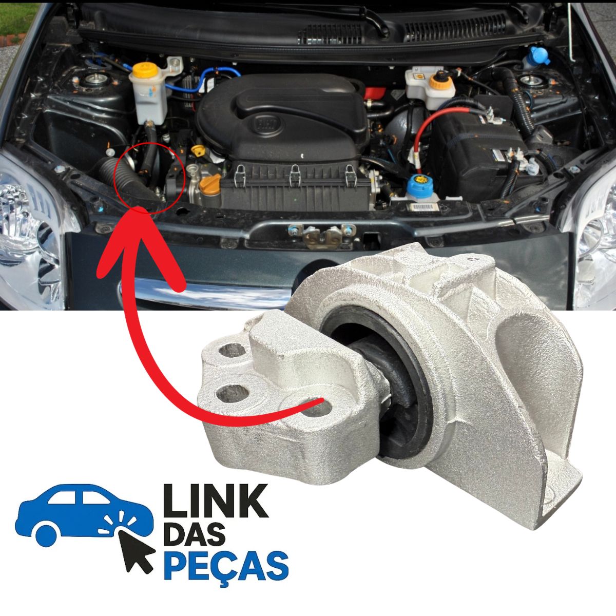 Coxim Calço Do Motor Direito Palio 1.0/1.4 12/17