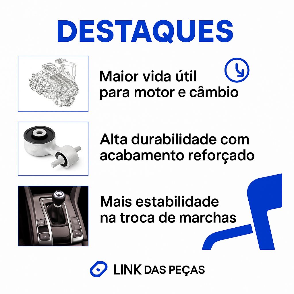 Coxim Traseiro do Câmbio (Câmbio Mecânico) – Honda Civic 1.8 / 2.0 2006 a 2013