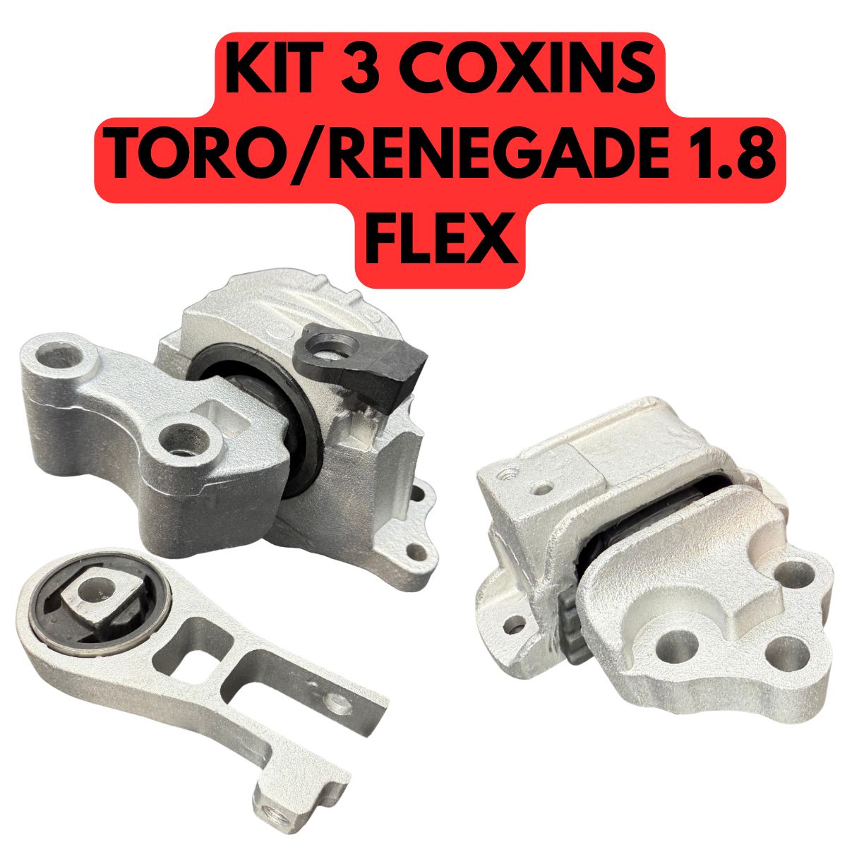 Kit 3 Coxim Motor Cambio Fiat Toro Renegade 1.8 Flex Etorq