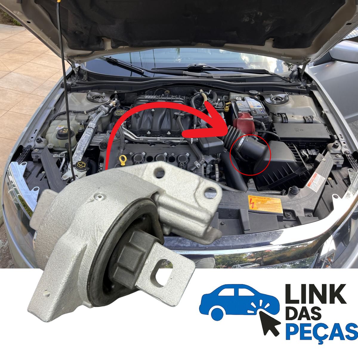 Coxim do Câmbio Lado Esquerdo – Ford Fusion 2.3 4cc 2006 em diante