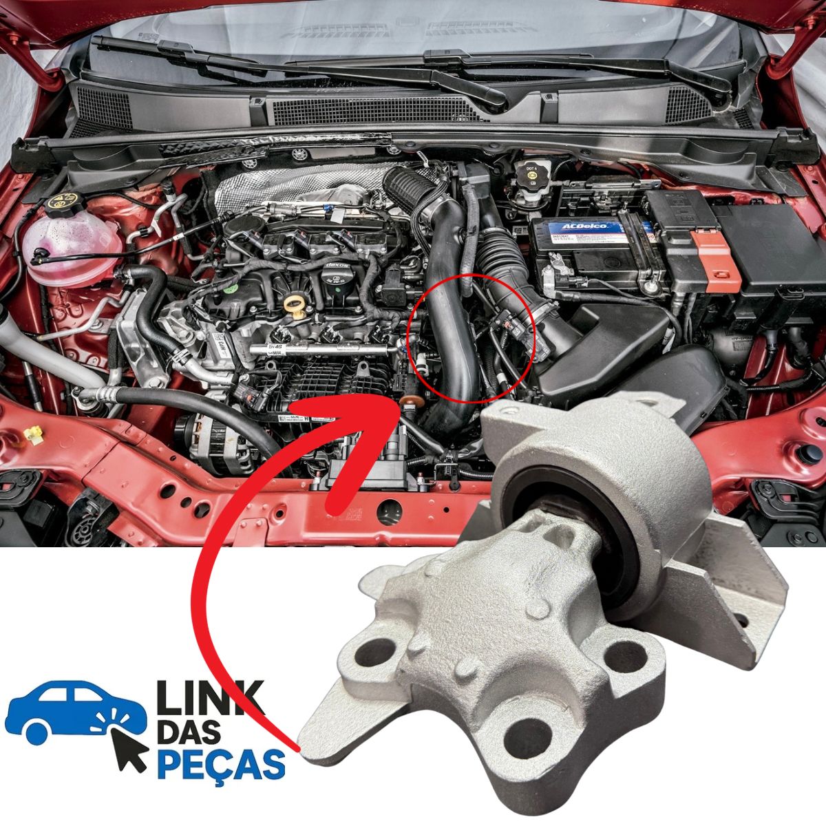 Coxim Calço Esquerdo Do Motor Tracker 1.4 Turbo 2017-2021