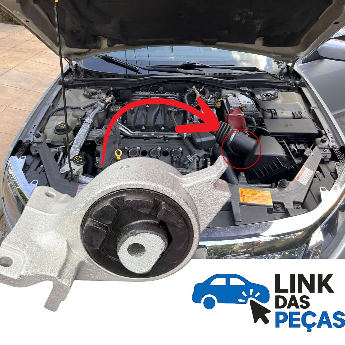 Coxim Câmbio Superior Esquerdo – Ford Fusion 2.5 / 3.0 (2009 a 2012)