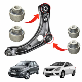 Kit Buchas da Bandeja Dianteira – March / Versa / Kicks (Maior + Menor)