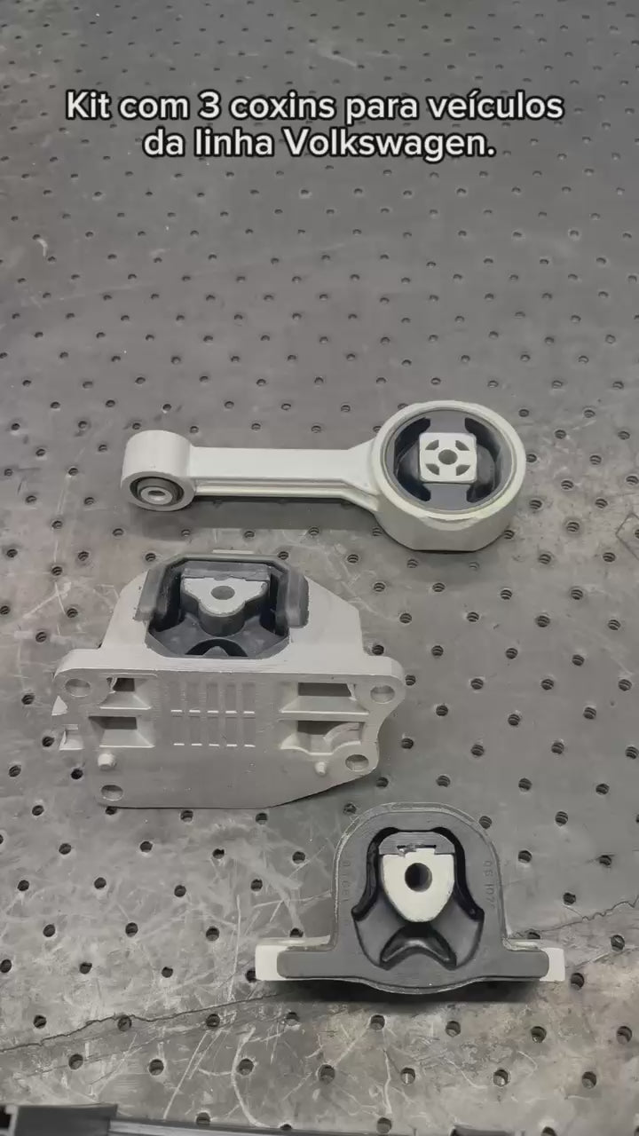 Kit Coxim do Motor + Câmbio (Dir. + Esq. + Traseiro) – Gol / Voyage / Saveiro / Fox / Polo